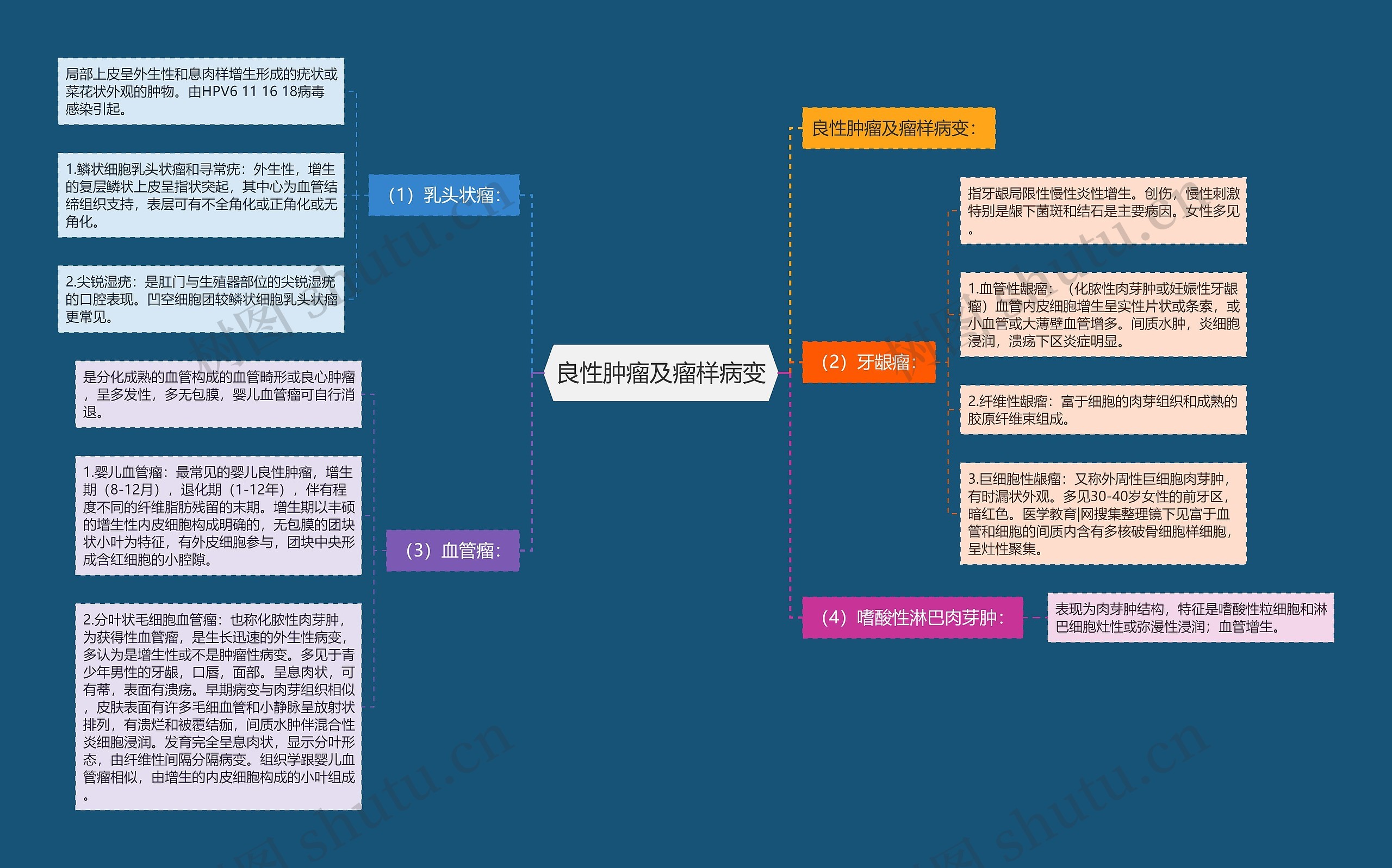 良性肿瘤及瘤样病变思维导图