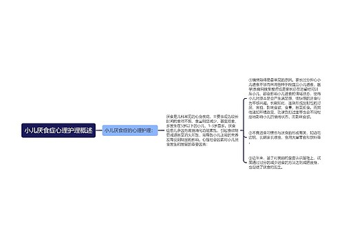 小儿厌食症心理护理概述