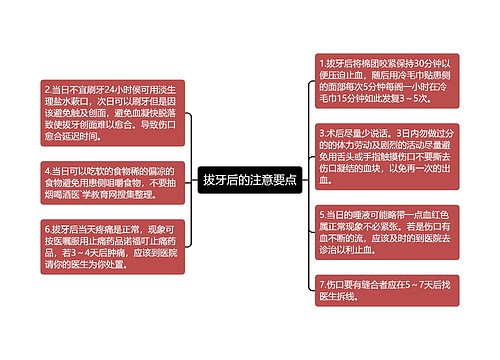 拔牙后的注意要点