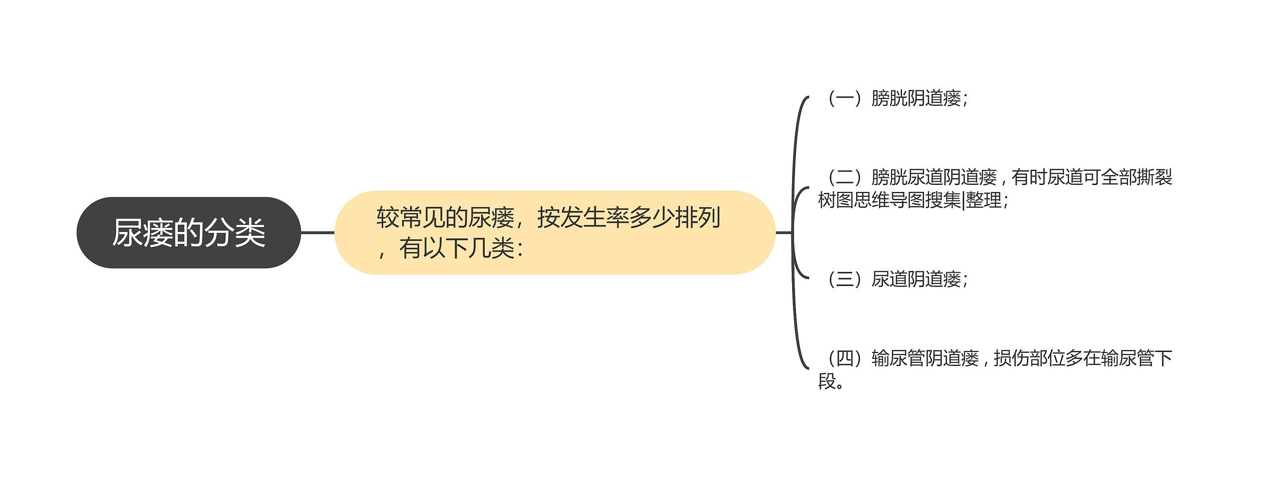 尿瘘的分类思维导图