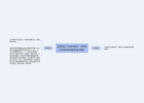 正常囟门几岁闭合？3岁囟门还没闭合是否有问题？