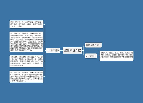 经脉系统介绍