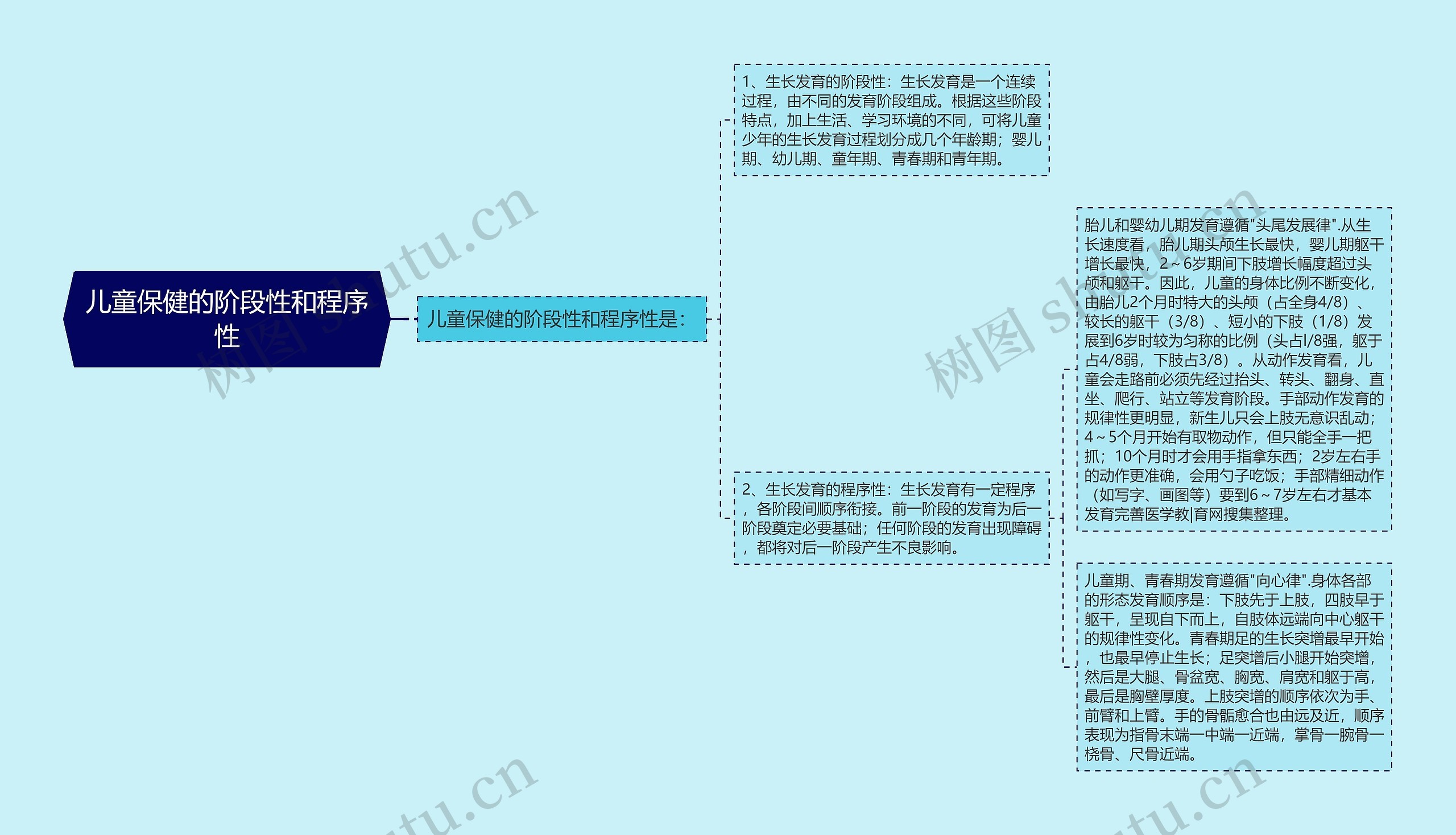 儿童保健的阶段性和程序性思维导图