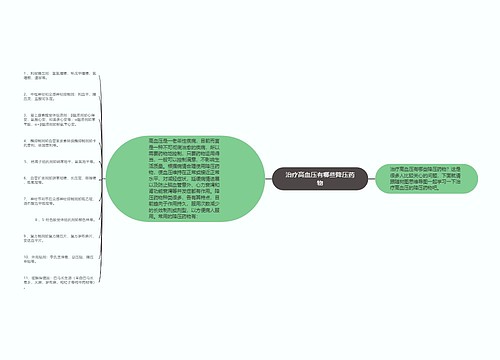 治疗高血压有哪些降压药物