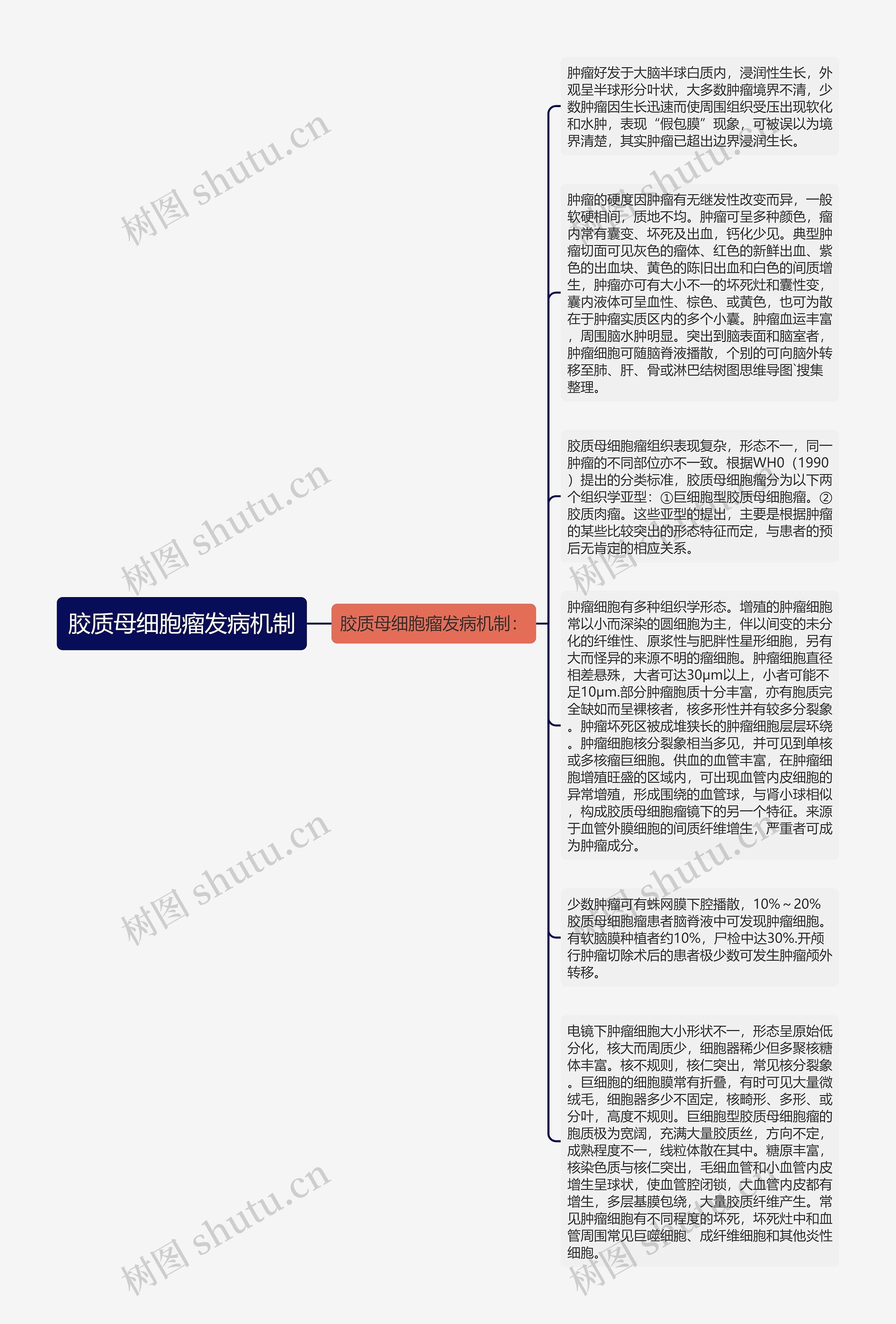 胶质母细胞瘤发病机制思维导图