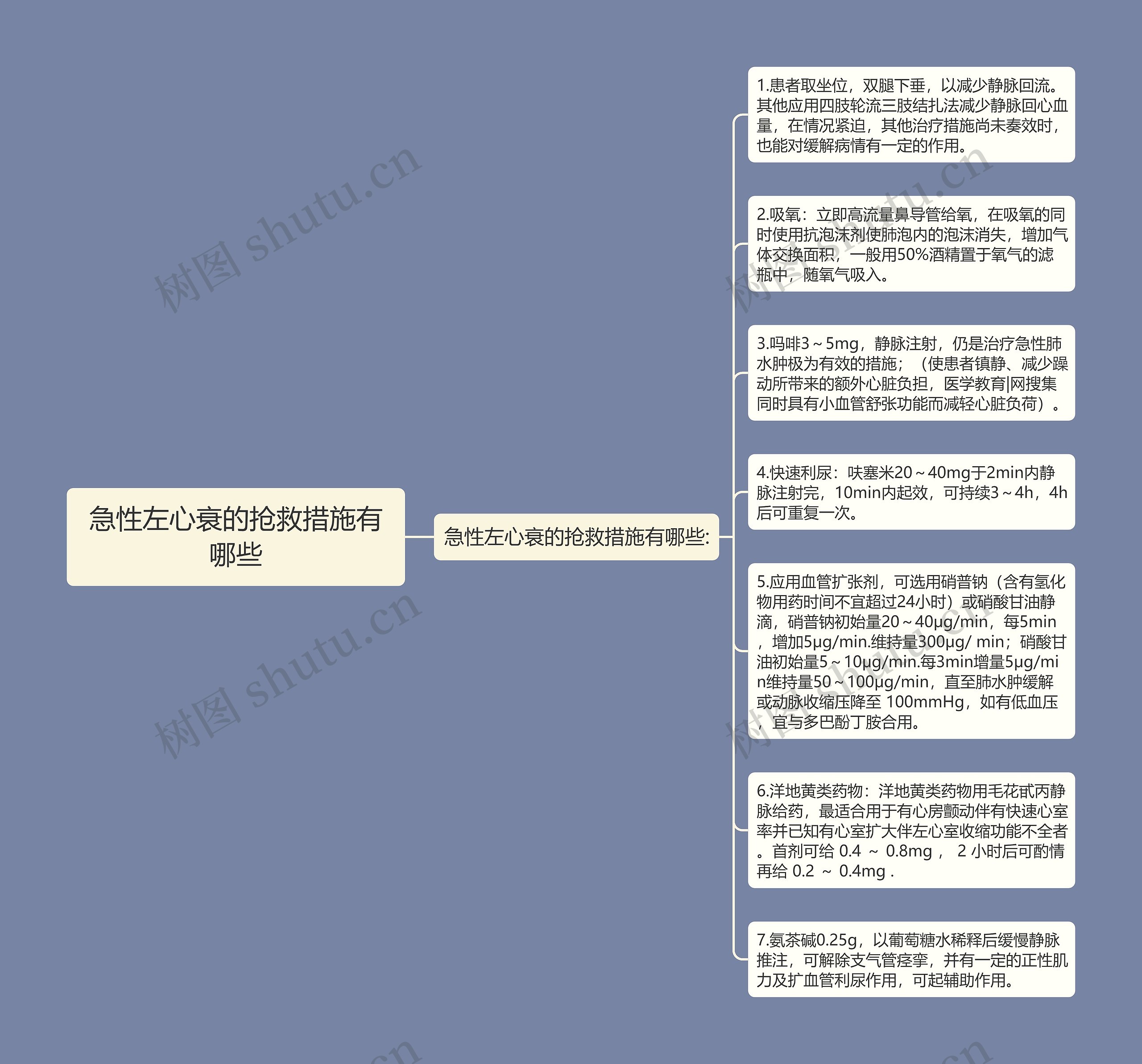 急性左心衰的抢救措施有哪些思维导图