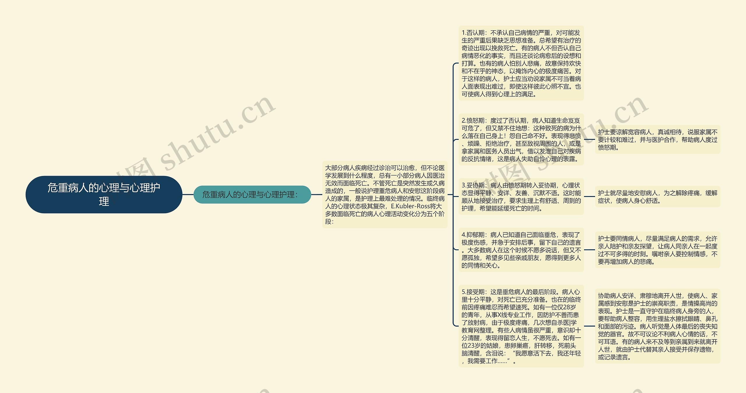 危重病人的心理与心理护理思维导图