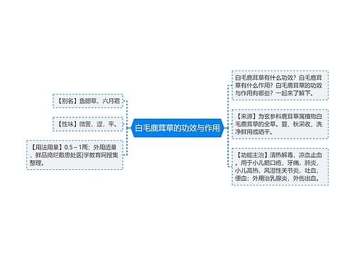 白毛鹿茸草的功效与作用