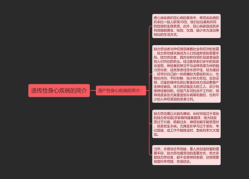 遗传性身心疾病的简介