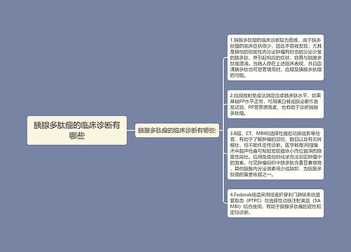 胰腺多肽瘤的临床诊断有哪些