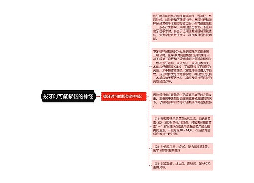 拔牙时可能损伤的神经