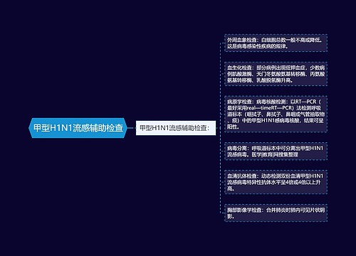 甲型H1N1流感辅助检查