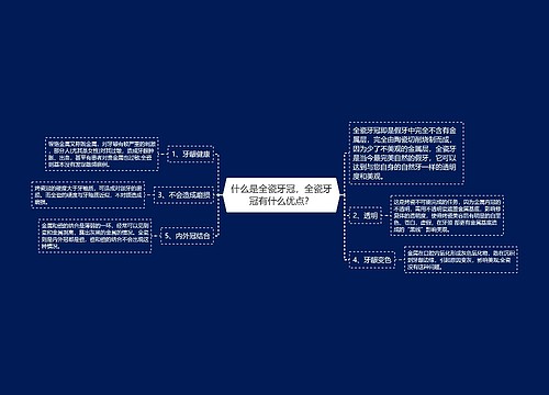 什么是全瓷牙冠，全瓷牙冠有什么优点？