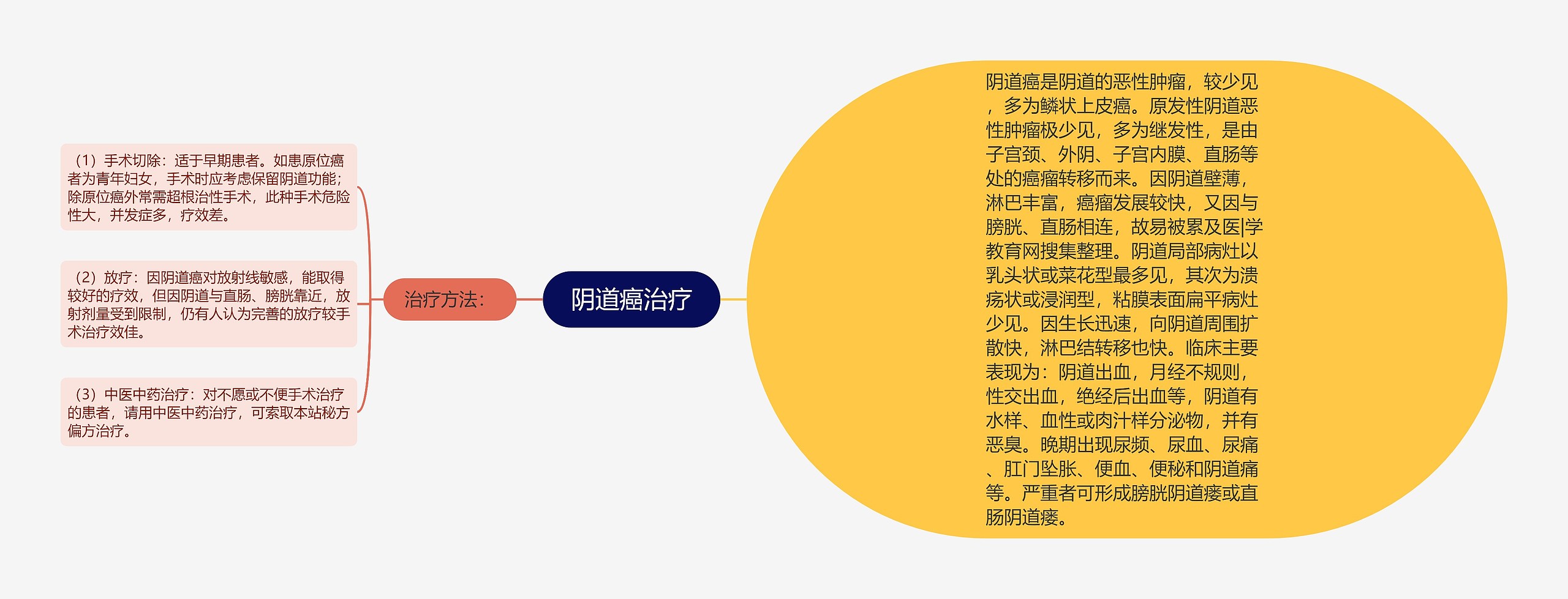 阴道癌治疗思维导图