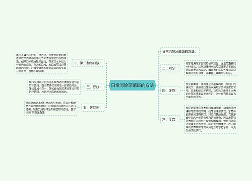 日常消除牙菌斑的方法