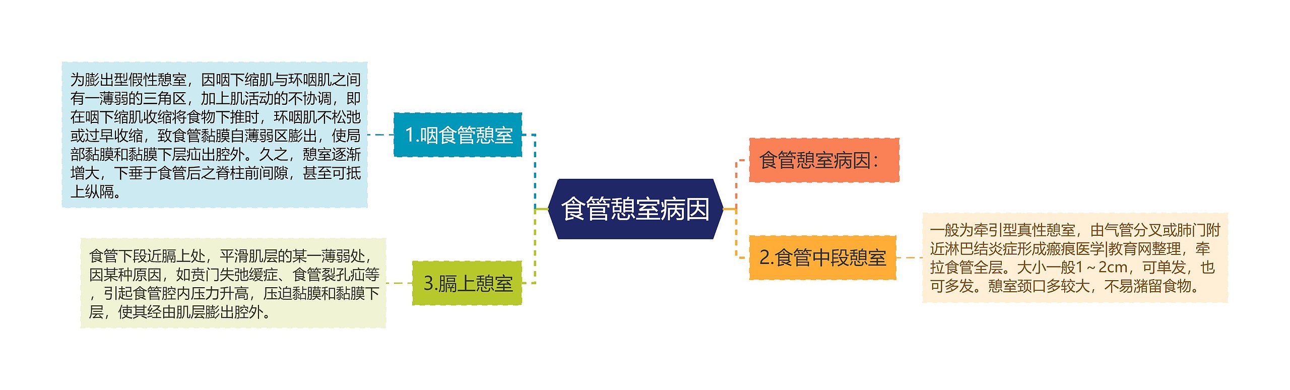 食管憩室病因思维导图