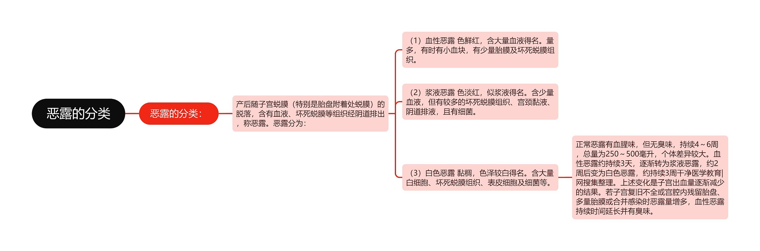 恶露的分类思维导图