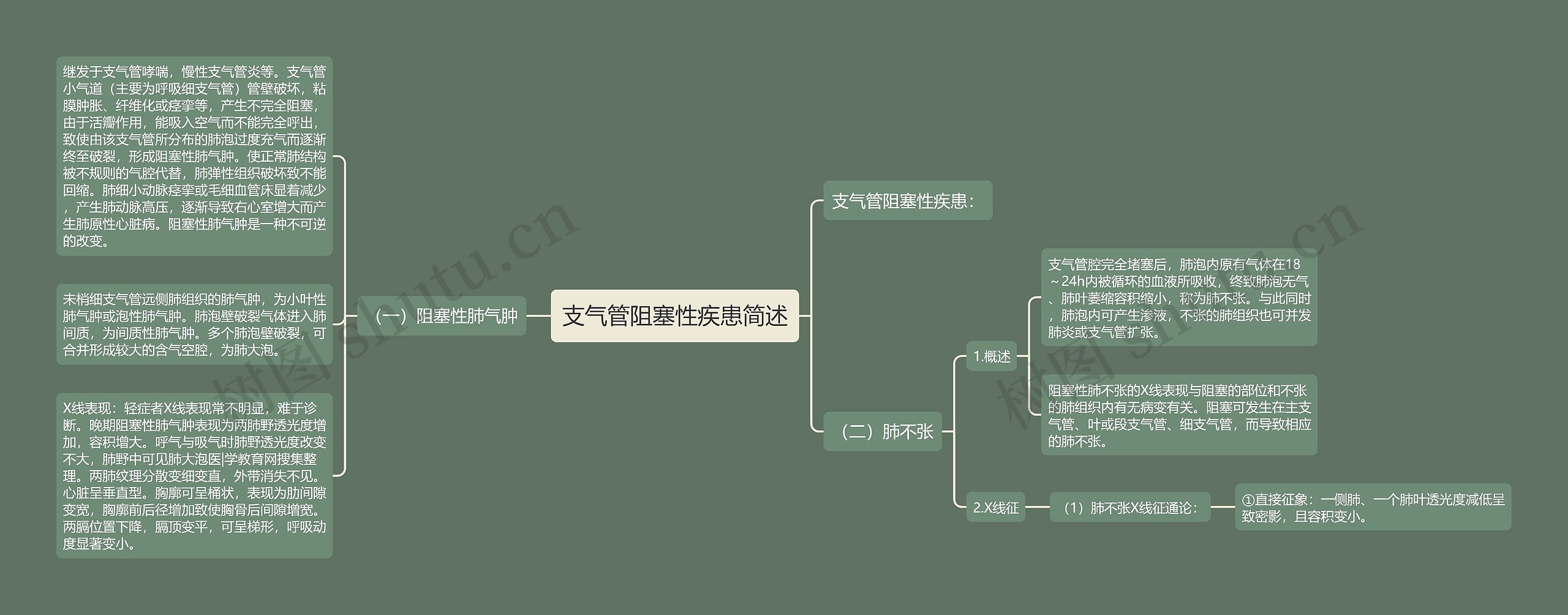 支气管阻塞性疾患简述思维导图