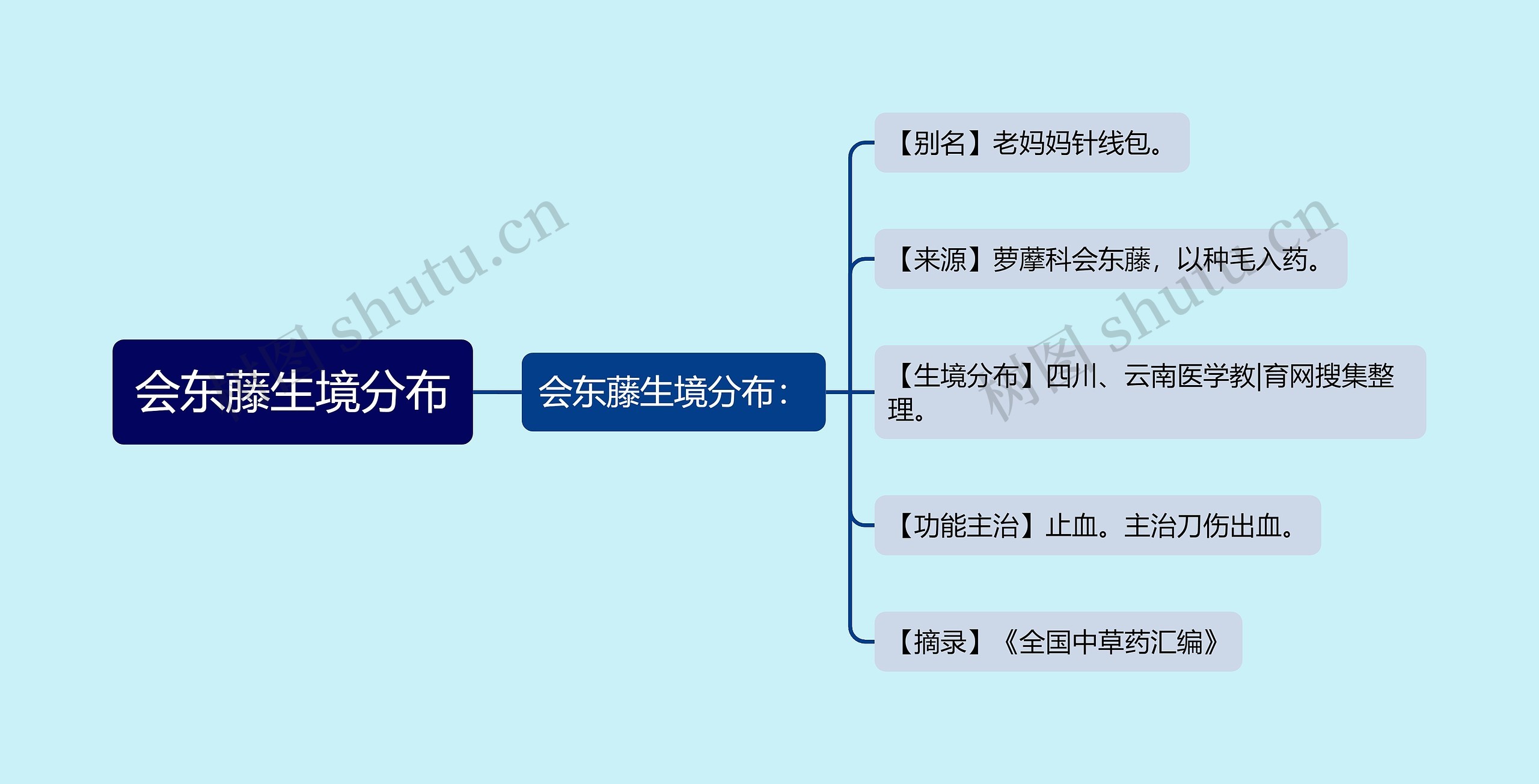 会东藤生境分布思维导图