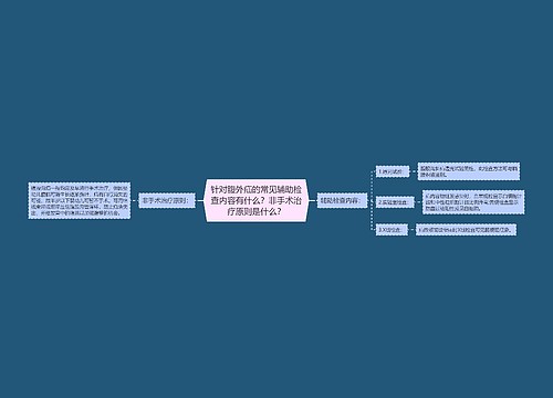 针对腹外疝的常见辅助检查内容有什么？非手术治疗原则是什么？