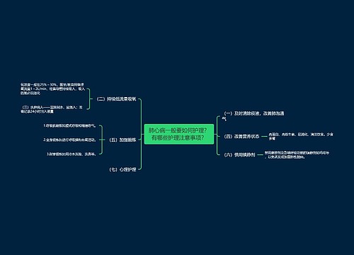 肺心病一般要如何护理？有哪些护理注意事项？