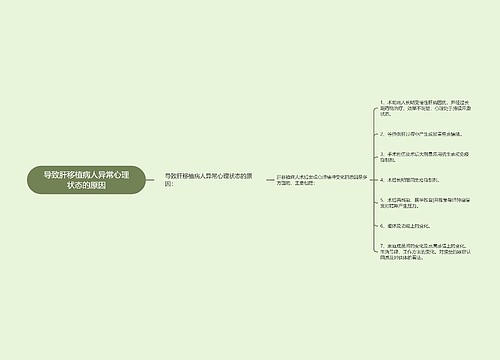导致肝移植病人异常心理状态的原因