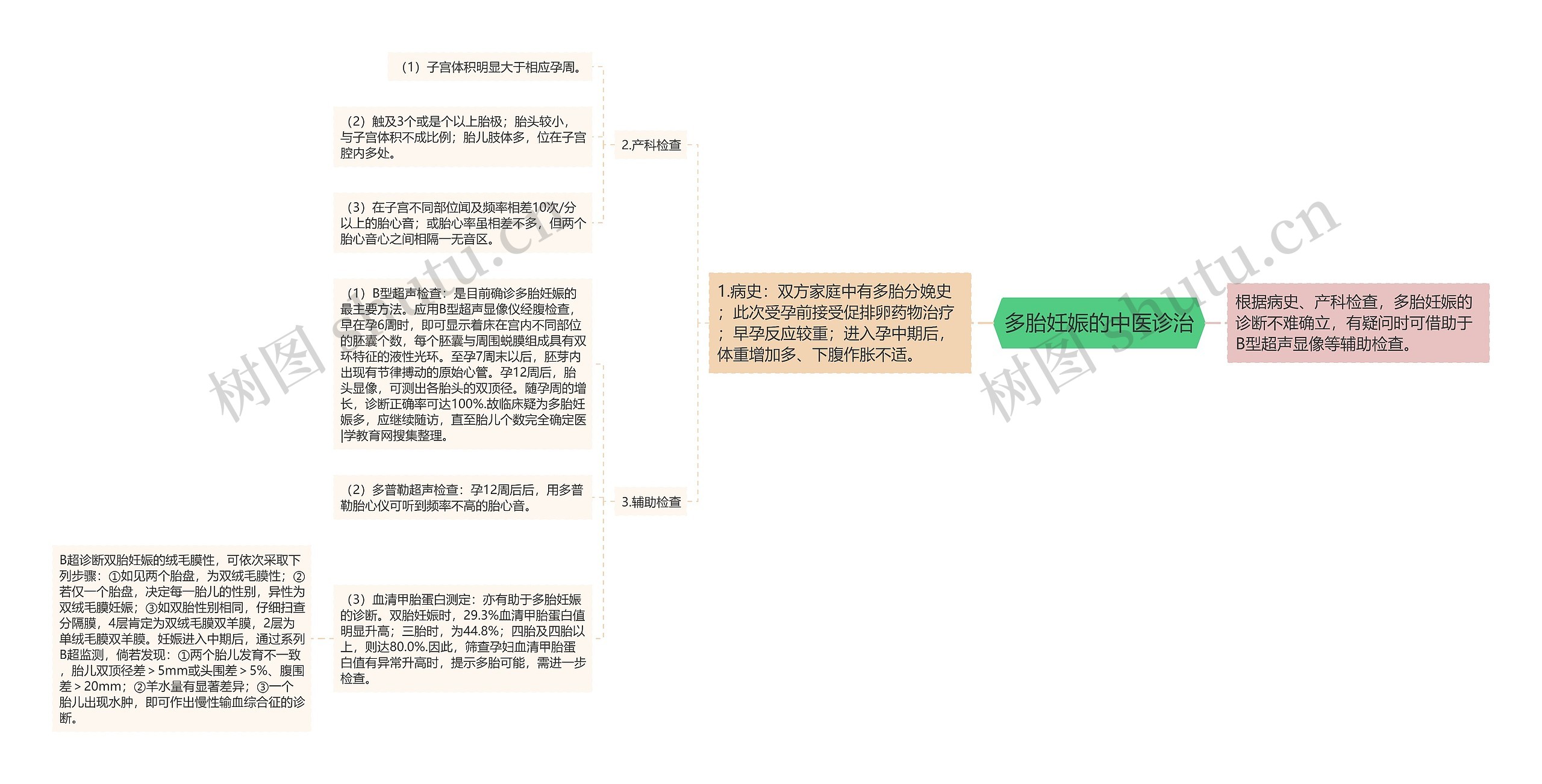 多胎妊娠的中医诊治思维导图