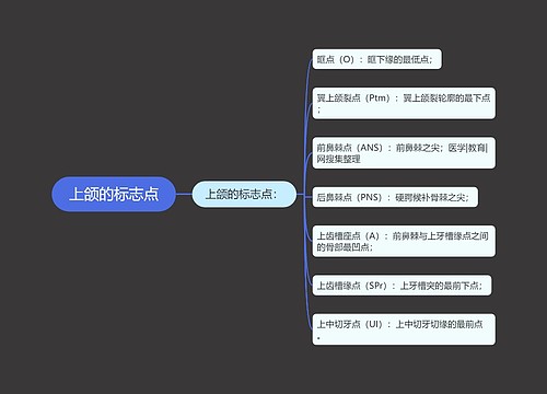 上颌的标志点