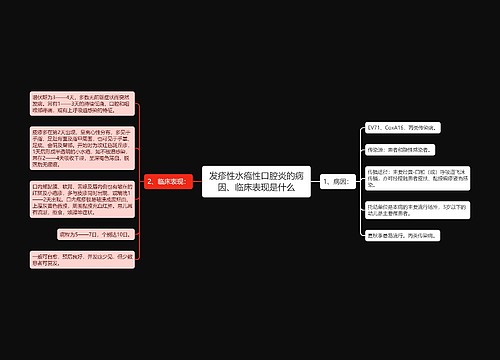 发疹性水疱性口腔炎的病因、临床表现是什么