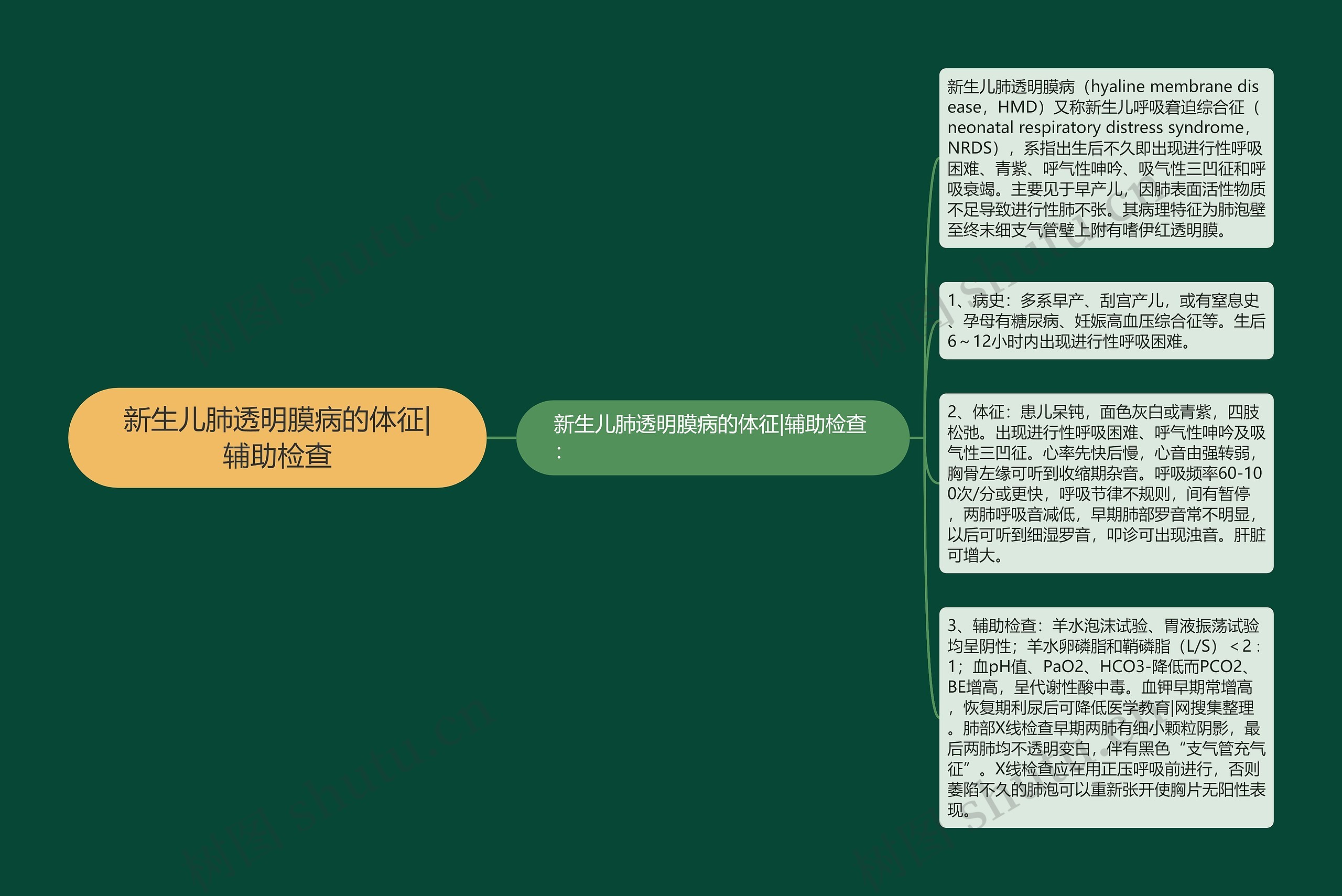 新生儿肺透明膜病的体征|辅助检查