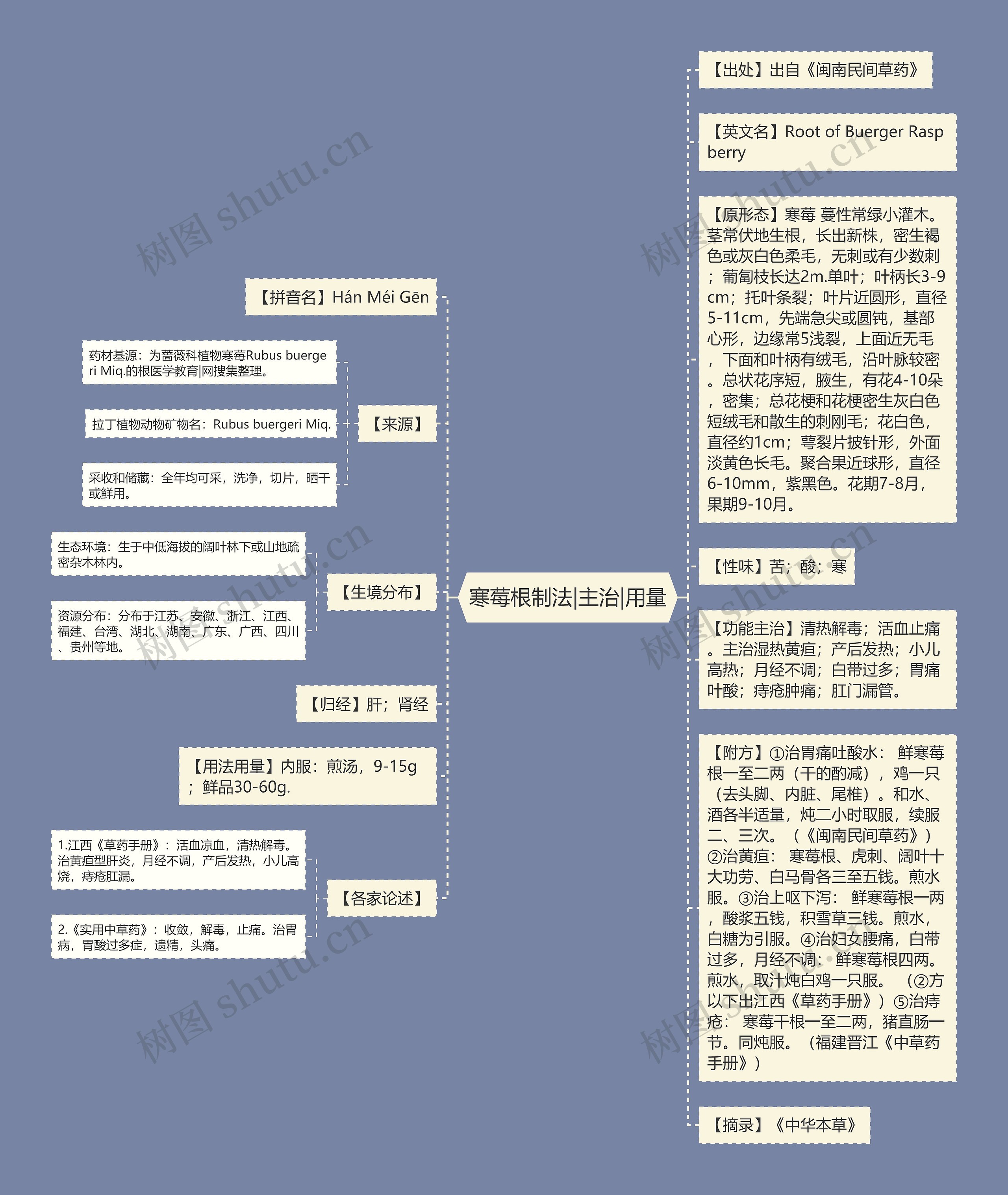 寒莓根制法|主治|用量