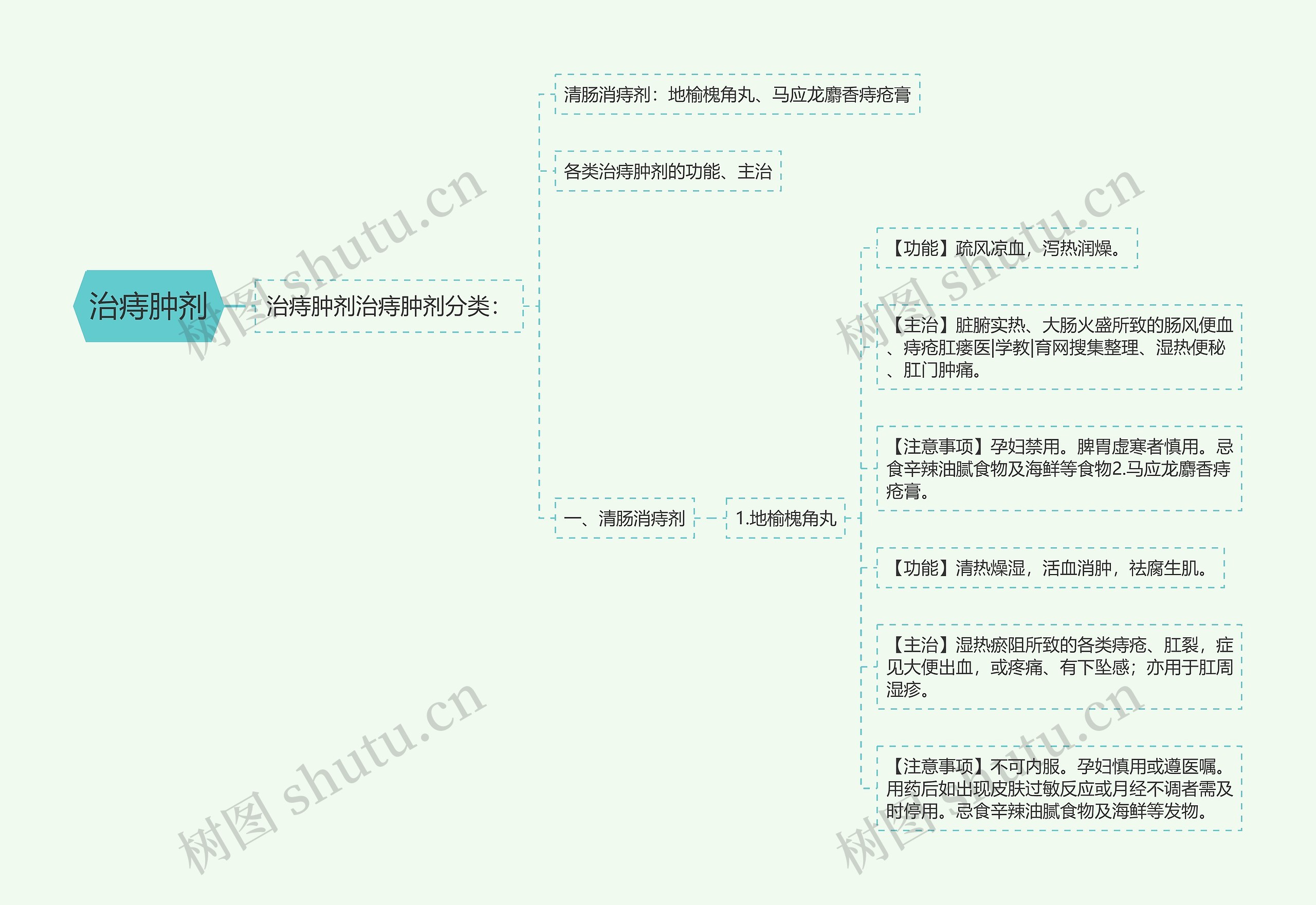 治痔肿剂思维导图