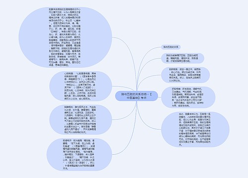 脑与五脏的关系总结--【中医基础】考点