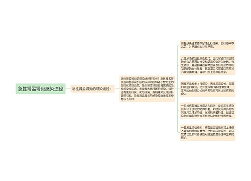 急性肾盂肾炎感染途径