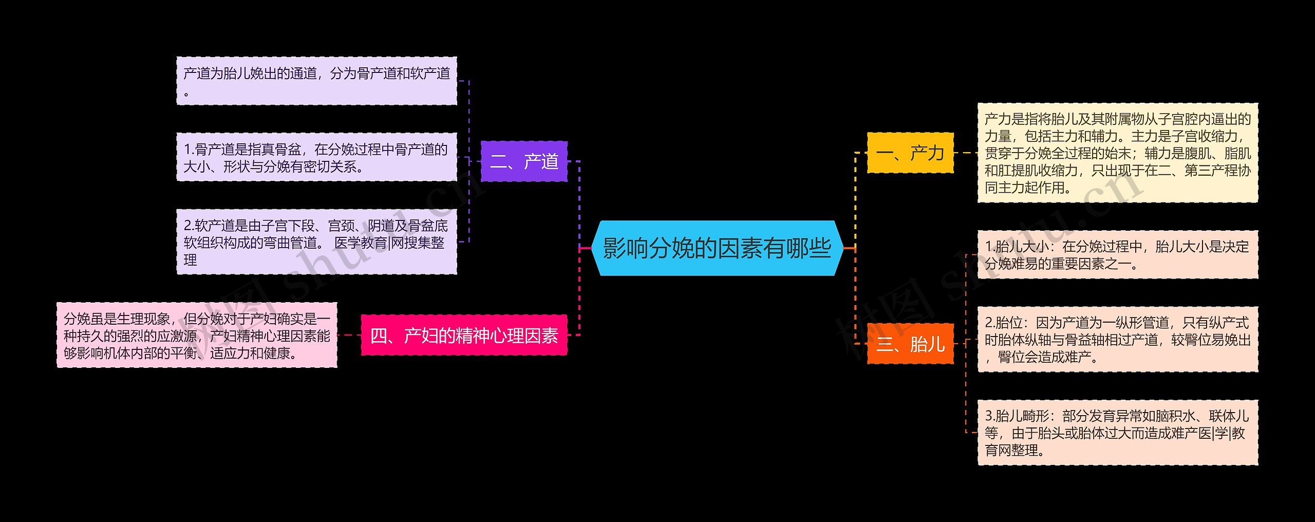 影响分娩的因素有哪些思维导图