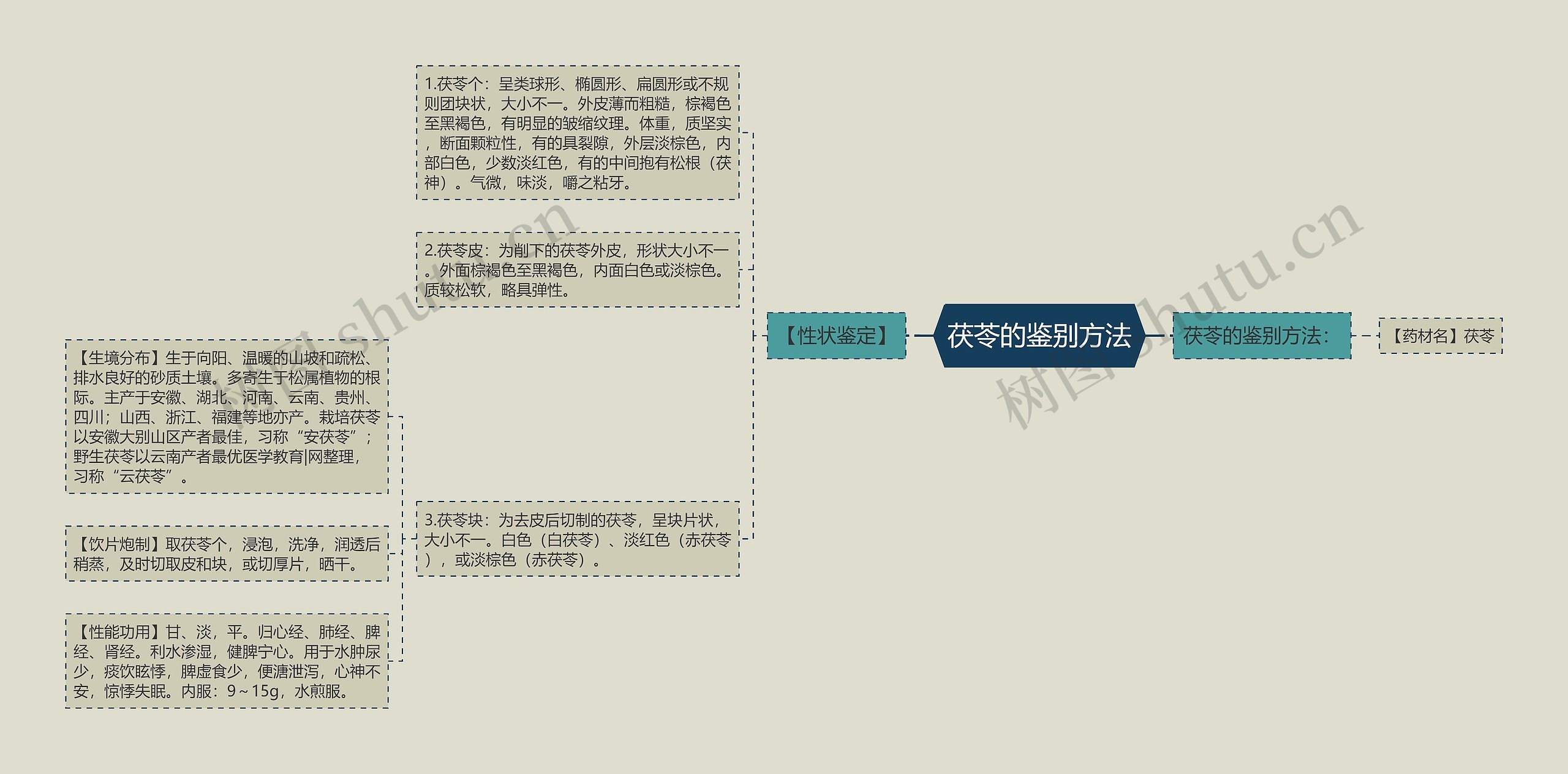 茯苓的鉴别方法