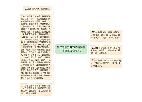 加味逍遥丸的功能有哪些？注意事项有哪些？