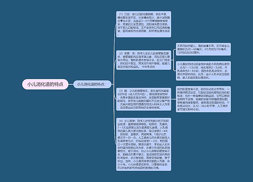 小儿消化道的特点