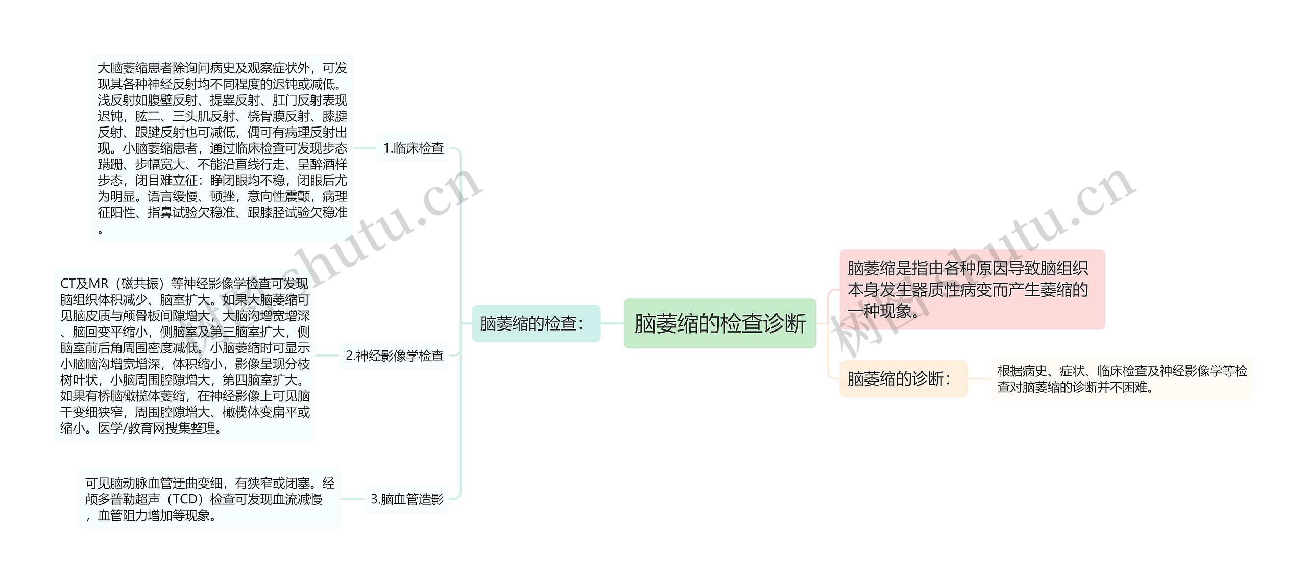 脑萎缩的检查诊断思维导图