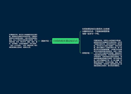 归经的相关理论知识点