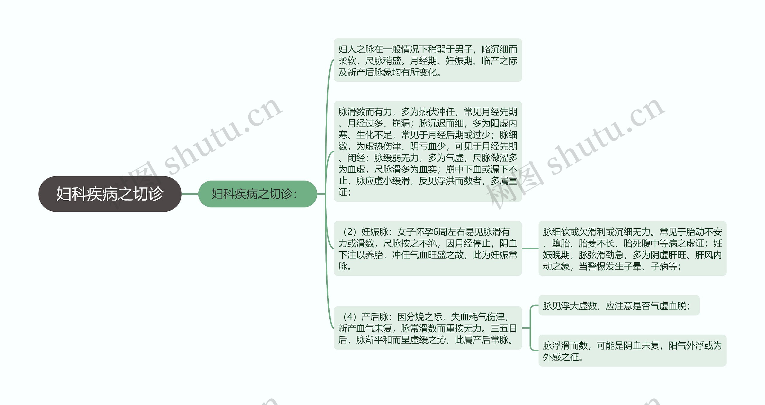 妇科疾病之切诊思维导图