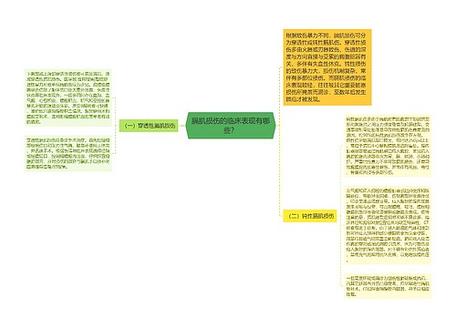 膈肌损伤的临床表现有哪些？