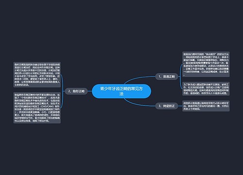 青少年牙齿正畸的常见方法