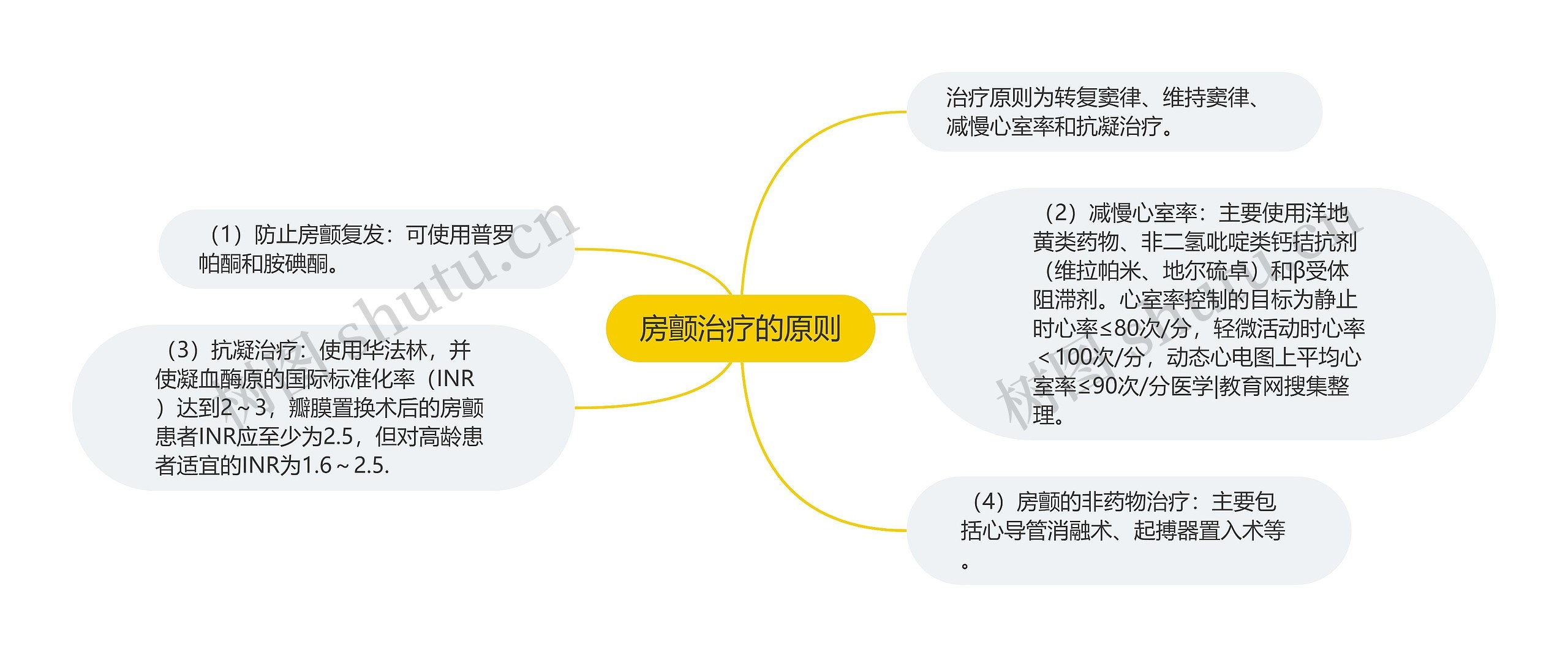 房颤治疗的原则思维导图