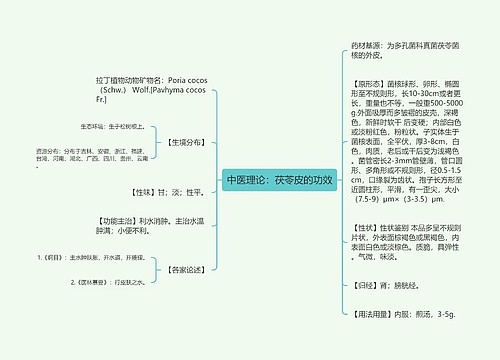 中医理论：茯苓皮的功效