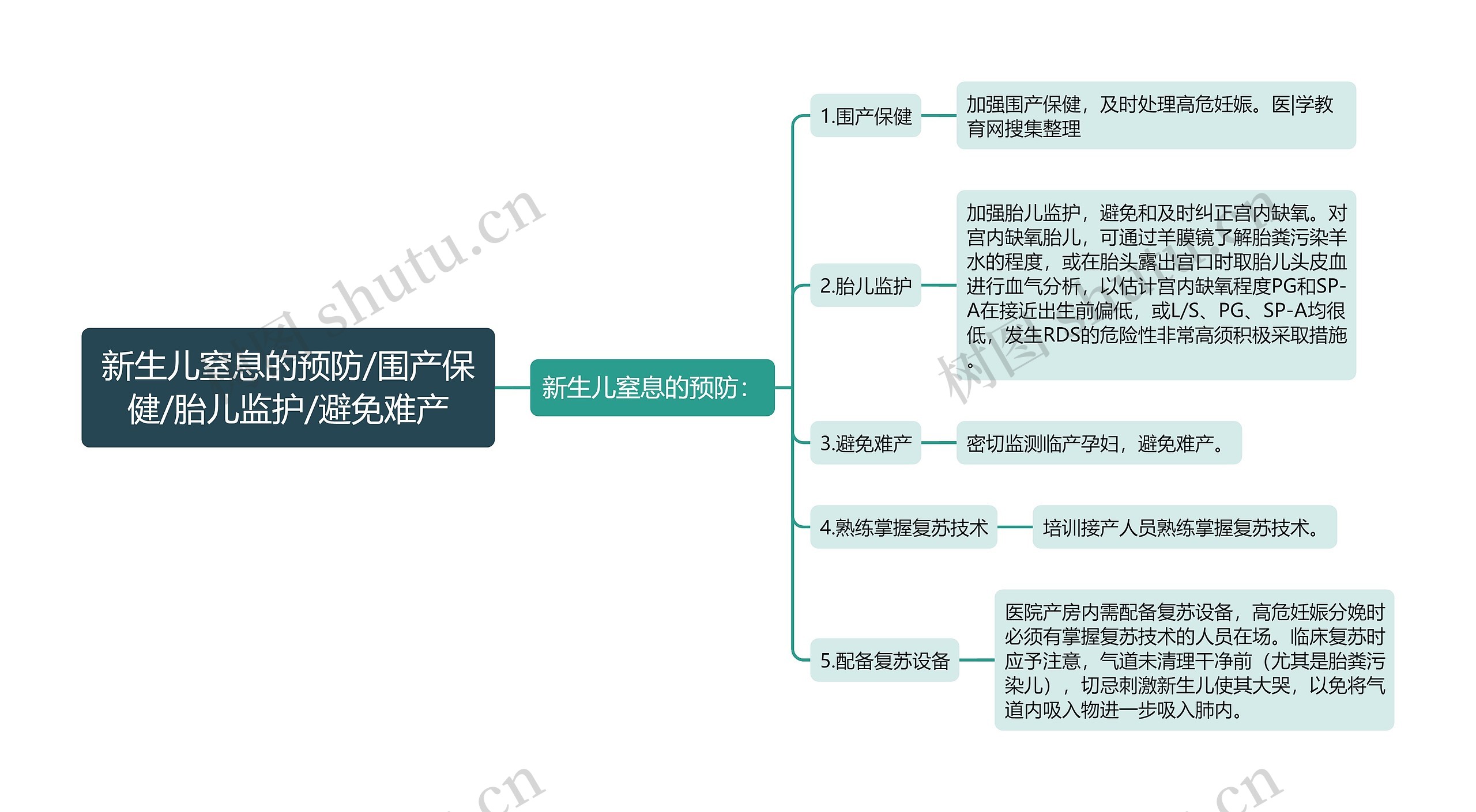 新生儿窒息的预防/围产保健/胎儿监护/避免难产