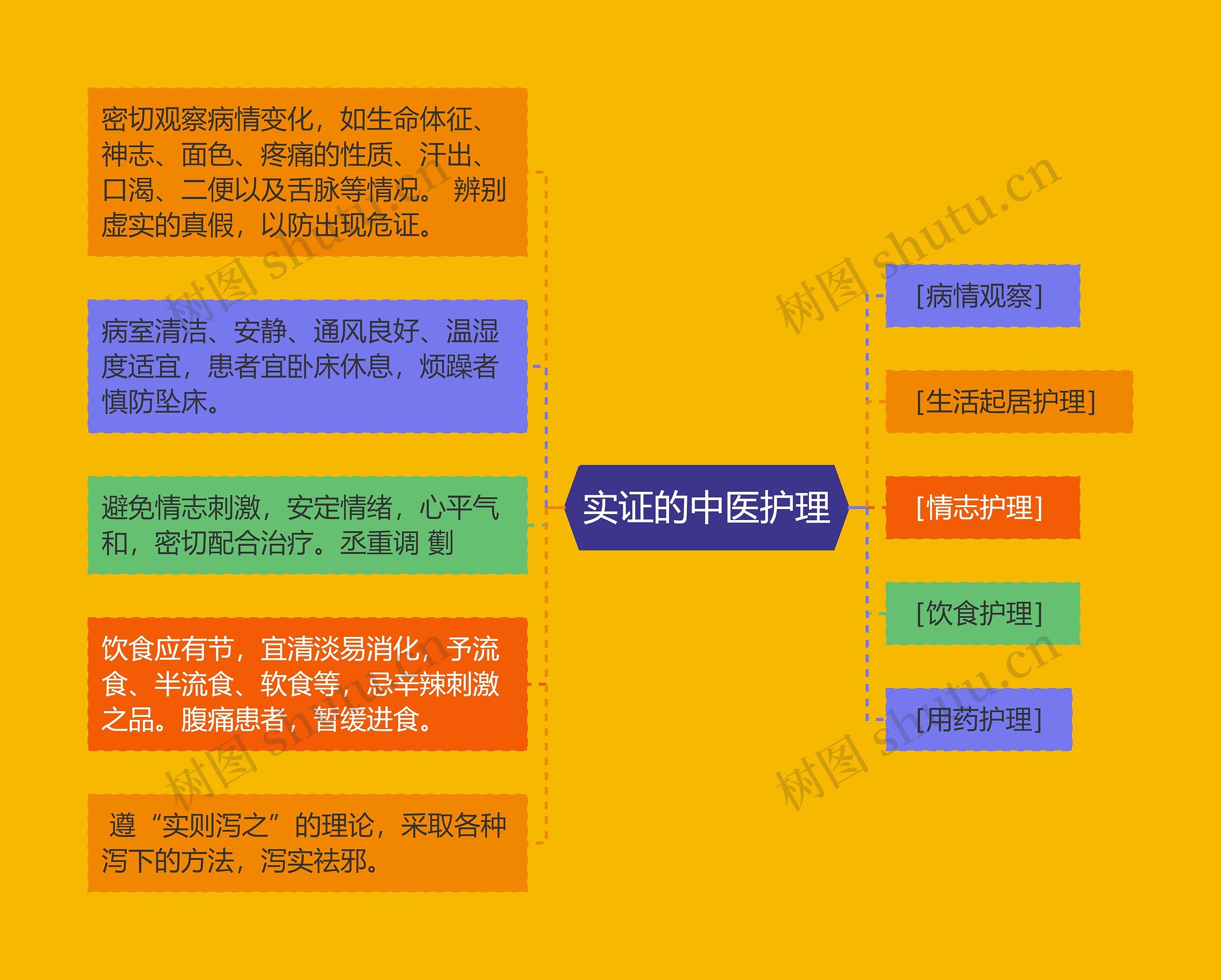 实证的中医护理思维导图