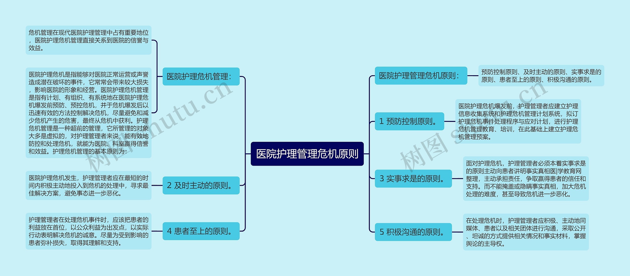 医院护理管理危机原则思维导图