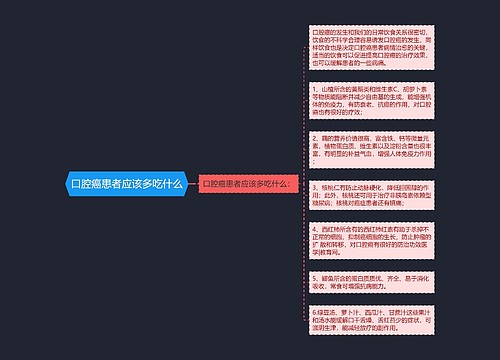 口腔癌患者应该多吃什么