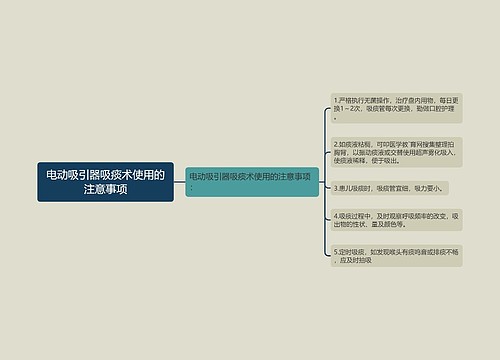 电动吸引器吸痰术使用的注意事项